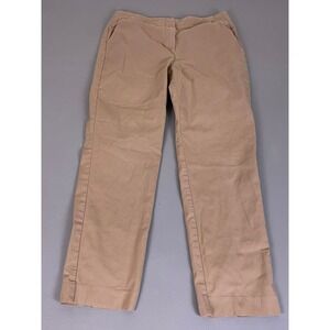 Talbots Pants Women's Size 12 Tan Khaki Chino Stretch Straight Leg Cotton Blend